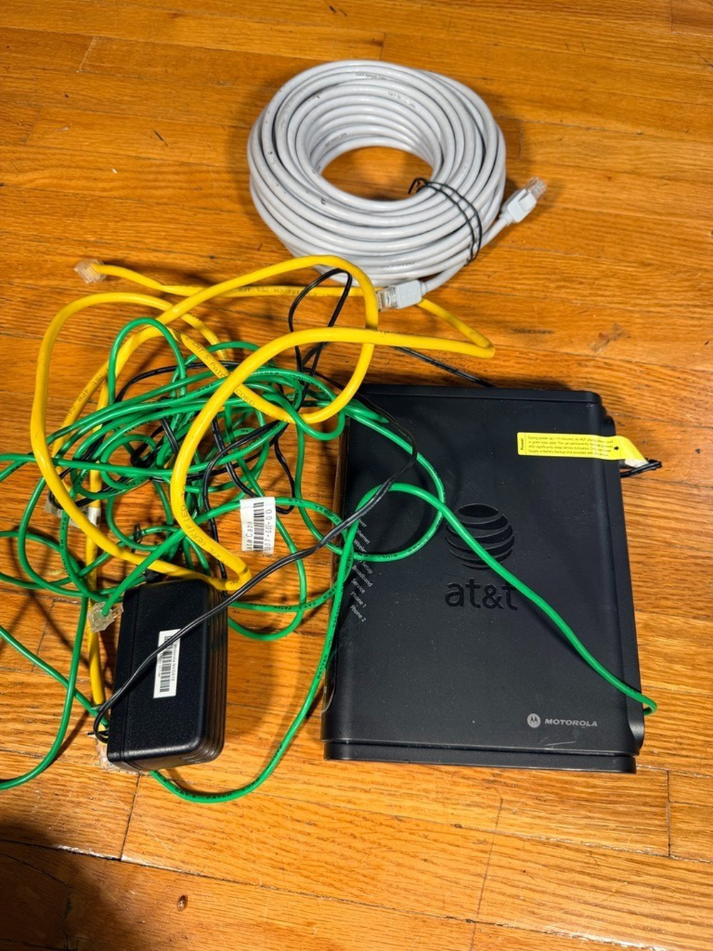 AT&T Motorola NVG510 DSL Modem Wireless WiFi Router Gateway with Power Adapter